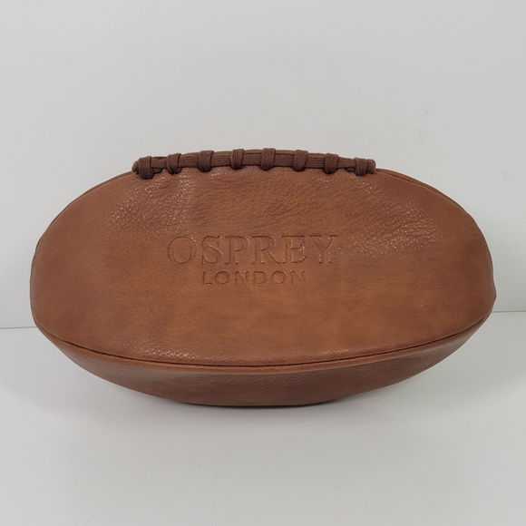 Osprey Graeme Ellisdon Brown Faux Leather Football Toiletry Travel Bag - Picture 1 of 6